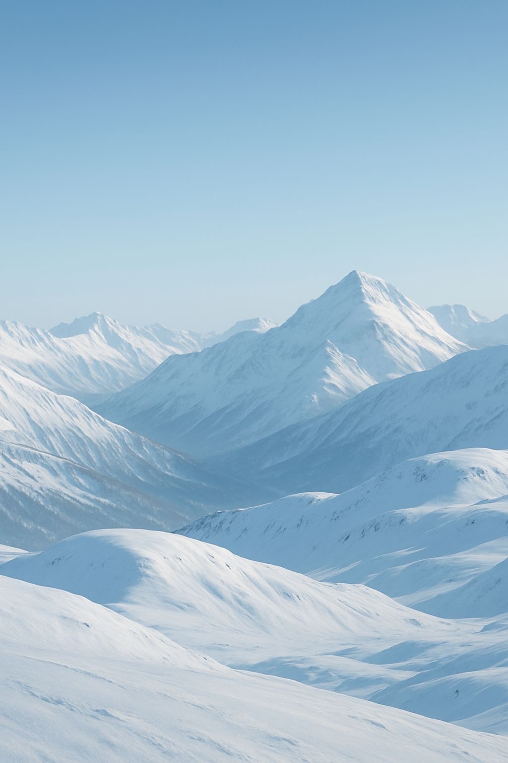 Snow-covered Pir Panjal ridges above Gulmarg